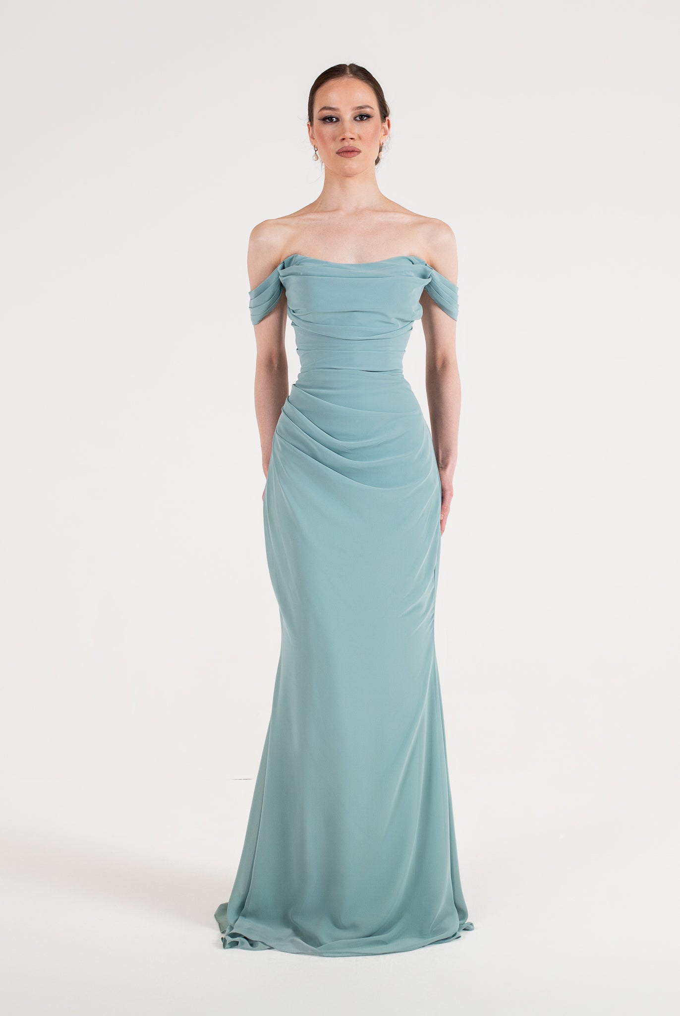 Robe de soirée Annabelle bleue claire - Maison Mavi - Berne