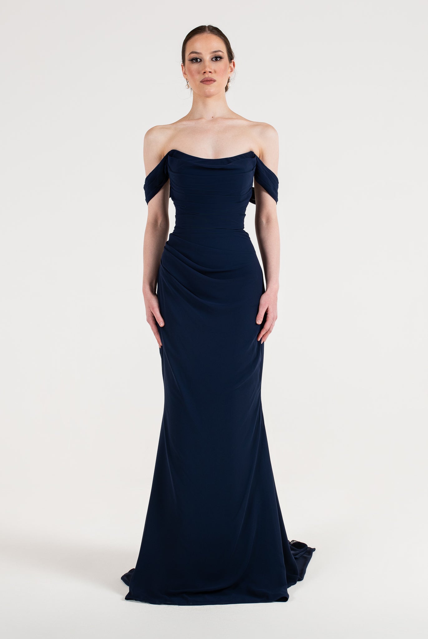 Robe de soirée Annabelle bleue foncée - Maison Mavi - Berne