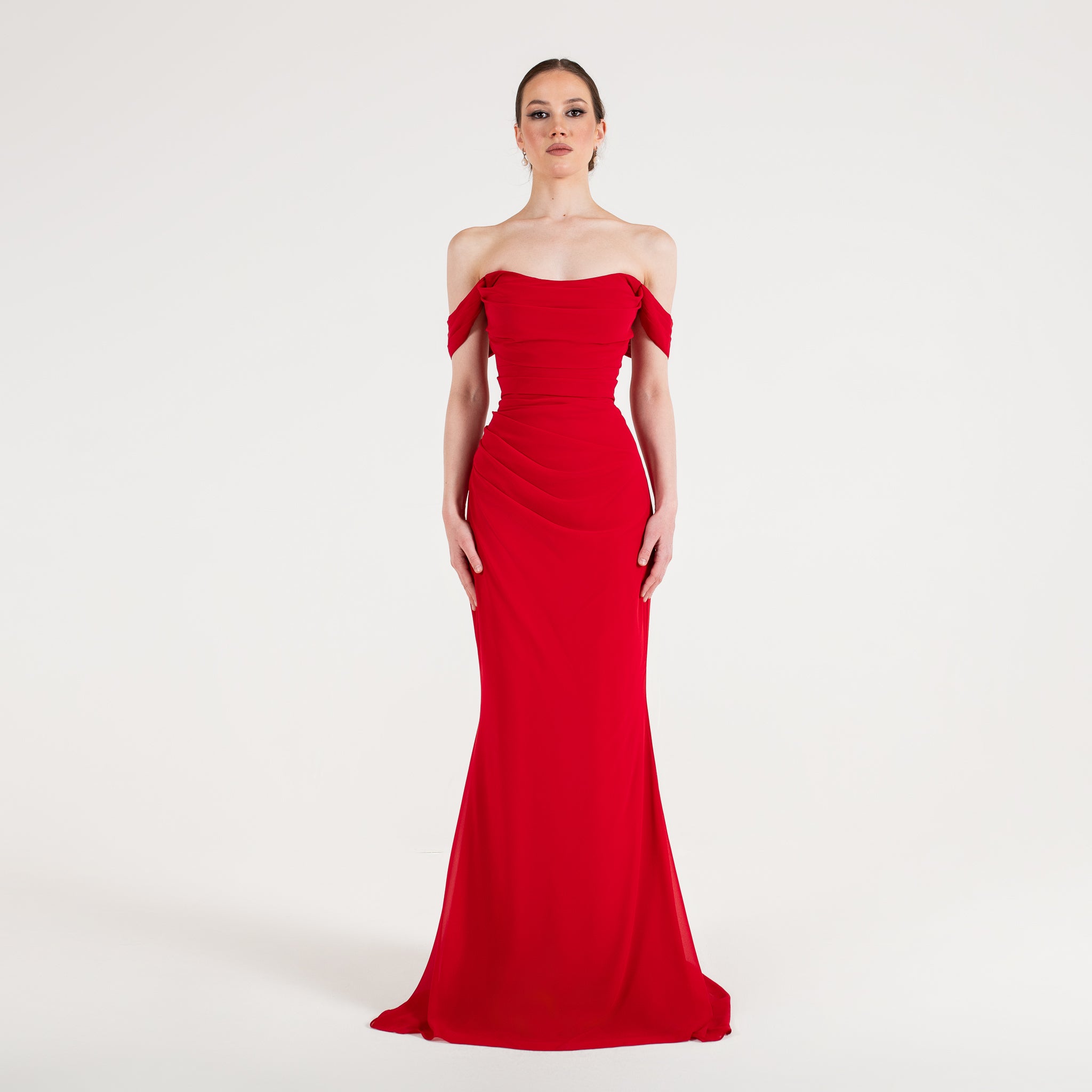 Robe de soirée Annabelle rouge - Maison Mavi - Berne