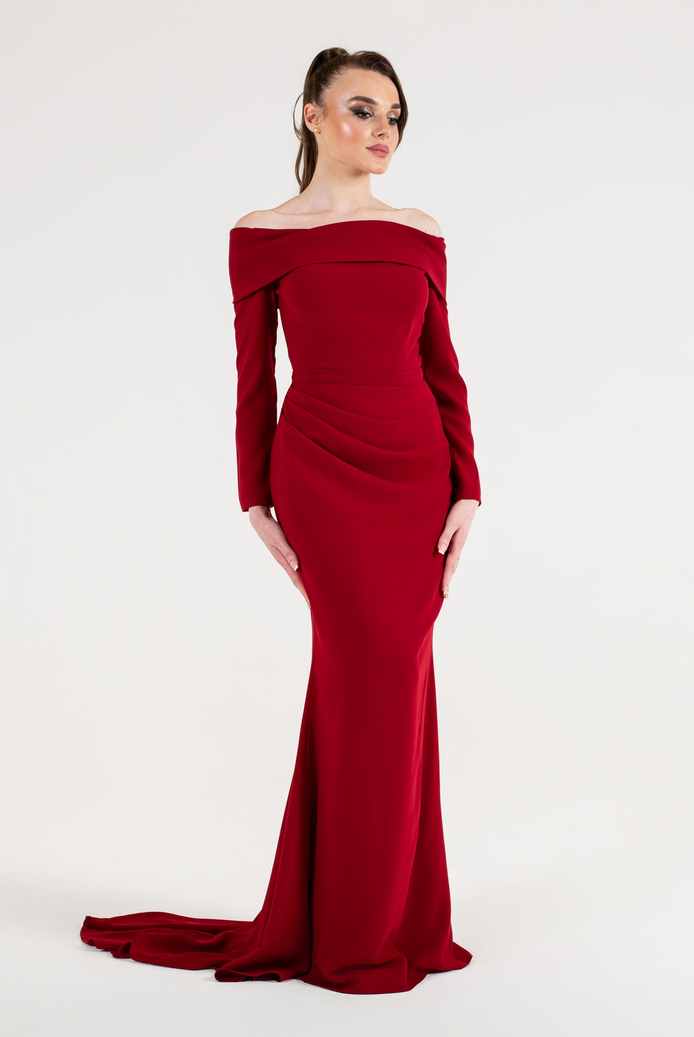 Robe de soirée Morgane bordeau - Maison Mavi - Berne