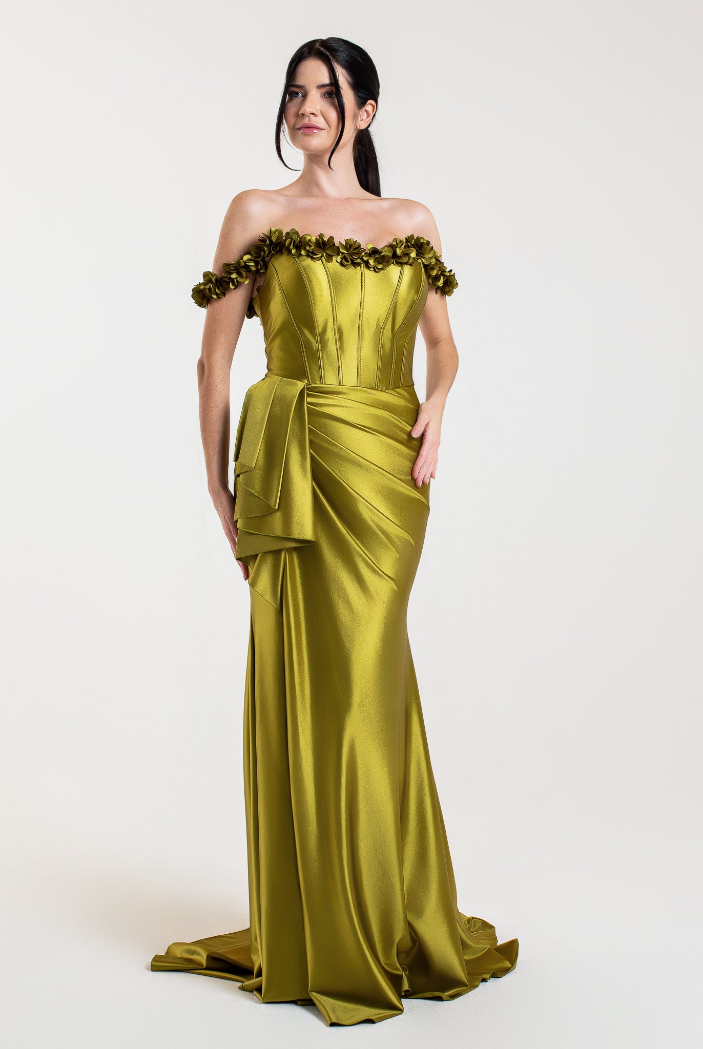 Robe de soirée vert neon - Maison Mavi - Berne