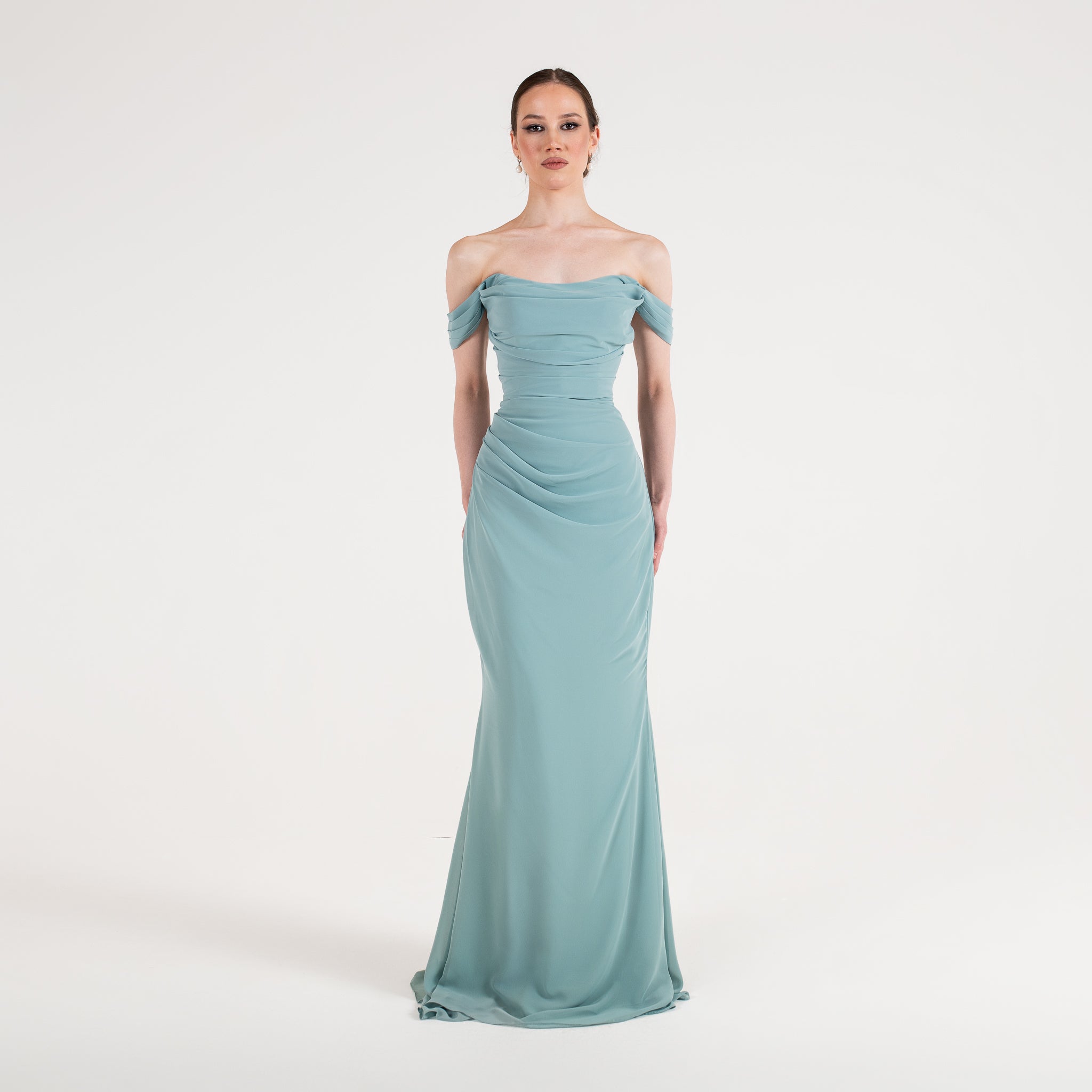 Robe de soirée Annabelle bleue claire - Maison Mavi - Berne