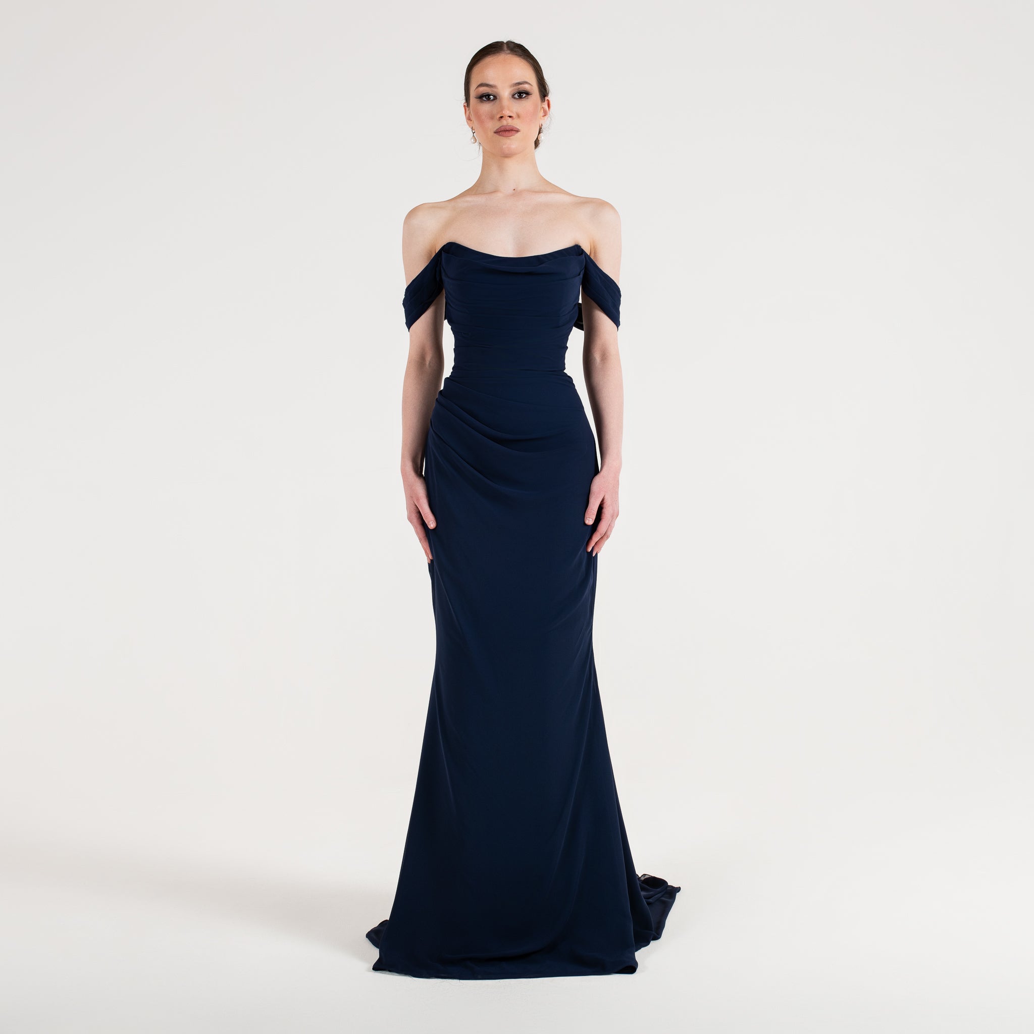 Robe de soirée Annabelle bleue foncée - Maison Mavi - Berne