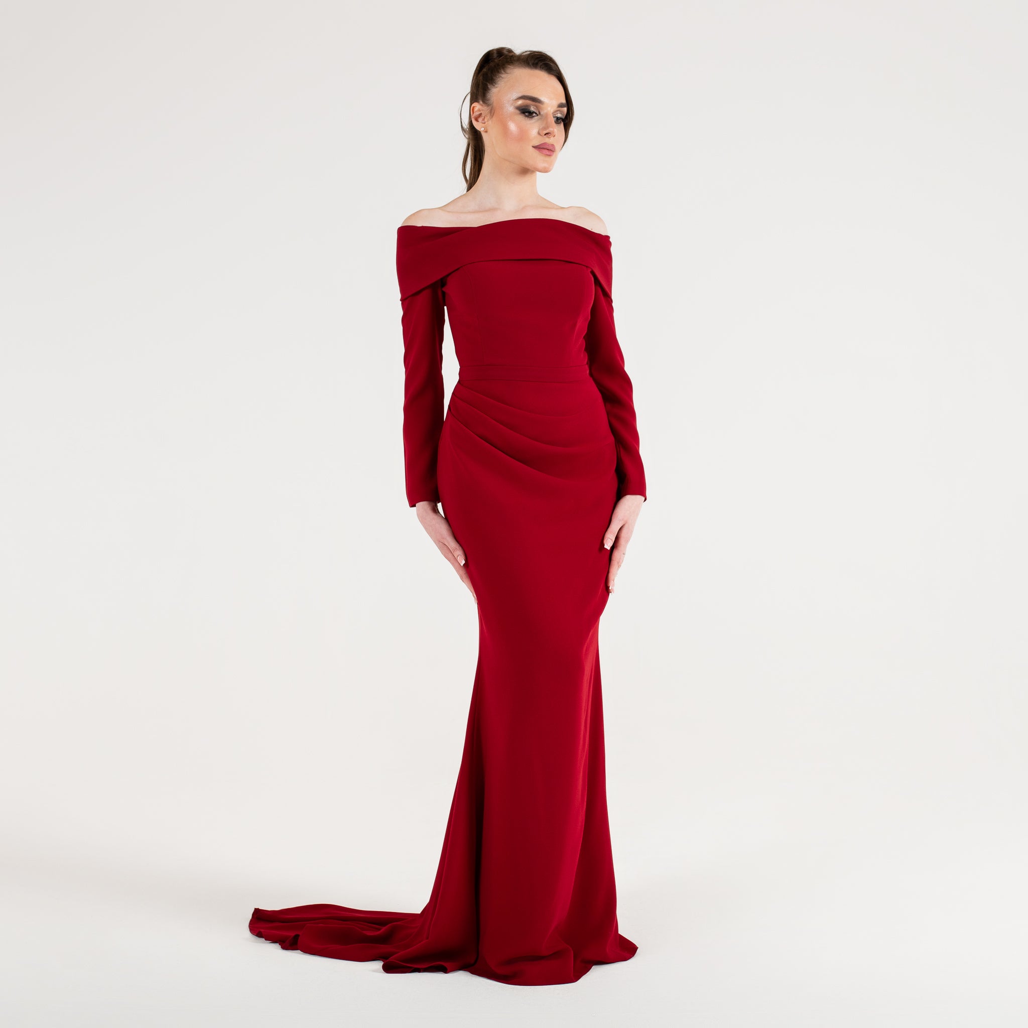 Robe de soirée Morgane bordeau - Maison Mavi - Berne